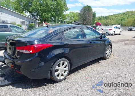2013 Hyundai Elantra Limited from USA, damaged, VIN KMHDH4AE9DU635109